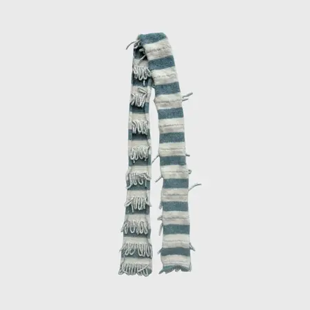 Women's Wool Blend Striped Scarf Shawl – 170 × 10 cm detail