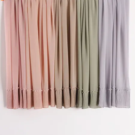 Chiffon Pleated Hijab detail