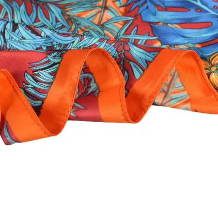 Women's Silk Floral Scarf Shawl – 90 × 90 cm detail