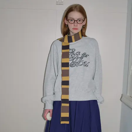 Colorblock Striped Knit Scarf Shawl – 160 × 6.5 cm