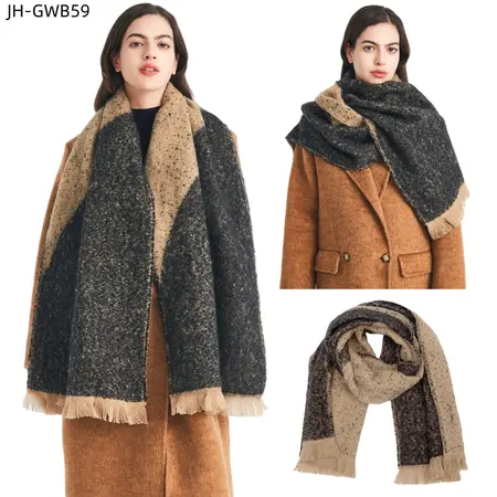 Women's Jacquard Fringed Scarf Shawl – 180 × 43 cm detail
