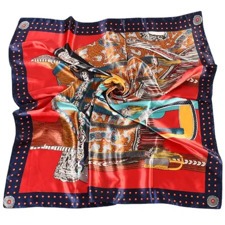 Silk Scarf Shawl – 90 × 90 cm detail