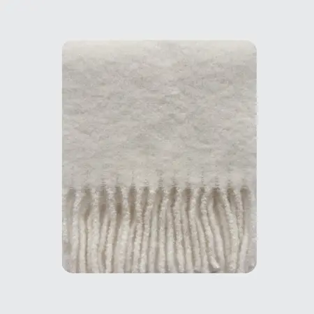 Women's 42% Alpaca Solid Color Scarf Shawl – 200 × 26 cm detail