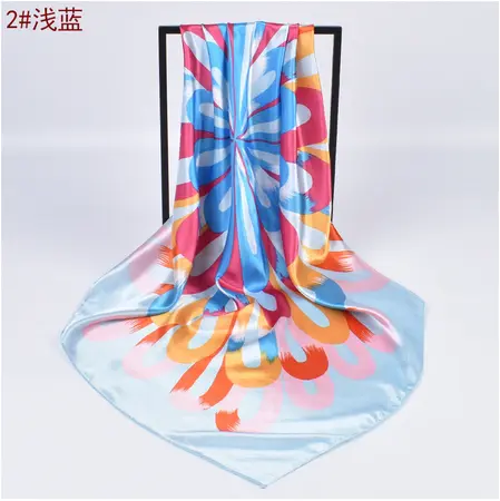 Silk Floral Scarf Shawl – 90 × 90 cm detail