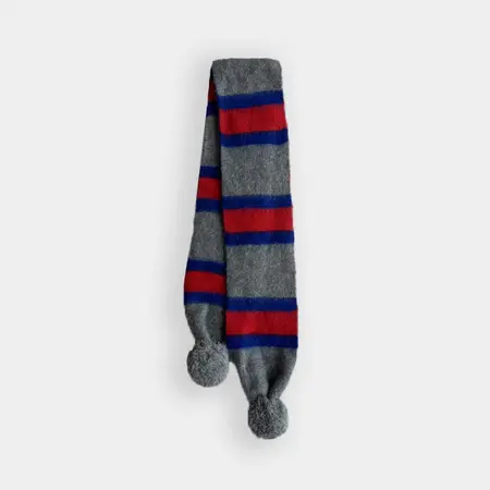 Women's Wool Blend Striped Knit Brushed Scarf Shawl – 145 × 15 cm detail