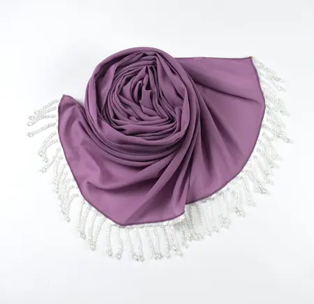 Chiffon Fringed Scarf Shawl – 70 × 170 cm detail