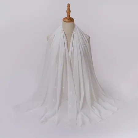 Chiffon Embroidered Hijab detail