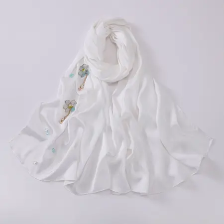 Chiffon Floral Hijab detail