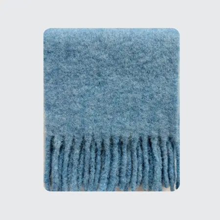 Women's 42% Alpaca Solid Color Scarf Shawl – 200 × 26 cm detail