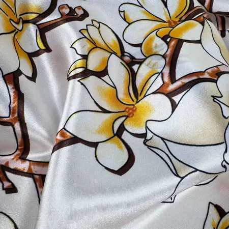 Floral Printed Vintage Headscarf – 90 × 90 cm detail