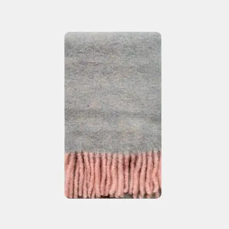 Women's Wool Blend Fringed Scarf Shawl – 200 × 30 cm detail
