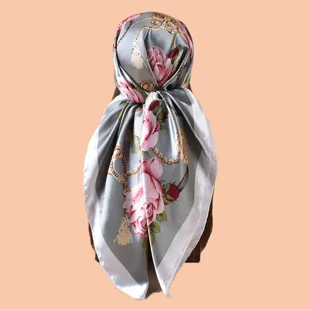 Floral Scarf Shawl – 90 × 90 cm detail