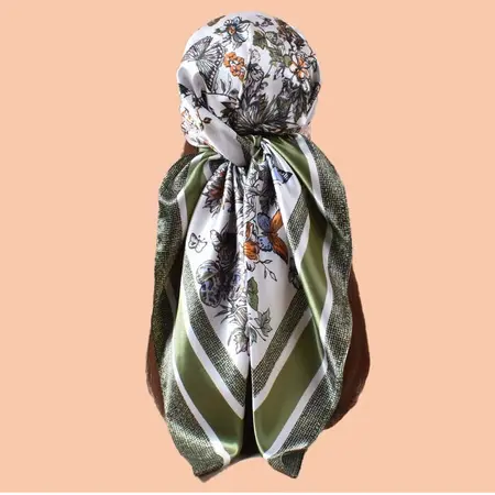 Printed Scarf Shawl – 90 × 90 cm
