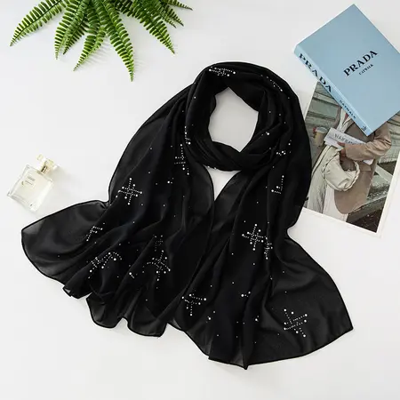 Chiffon Headscarf detail