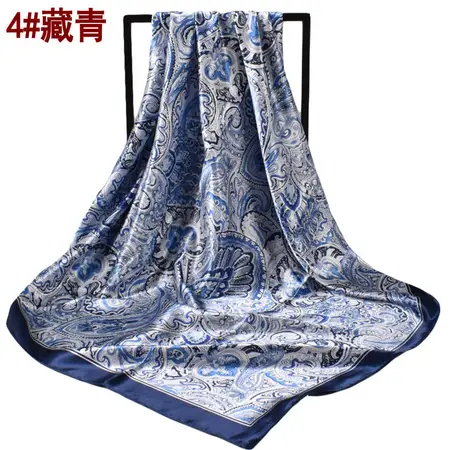 Silk Floral Scarf Shawl – 90 × 90 cm detail