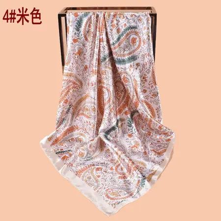 Floral Printed Scarf Shawl – 90 × 90 cm detail