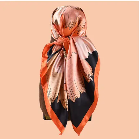 Floral Scarf Shawl – 90 × 90 cm