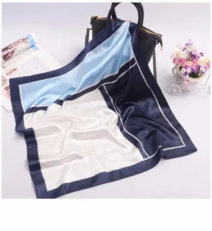 Women's Silk Scarf Shawl – 60 × 60 cm detail