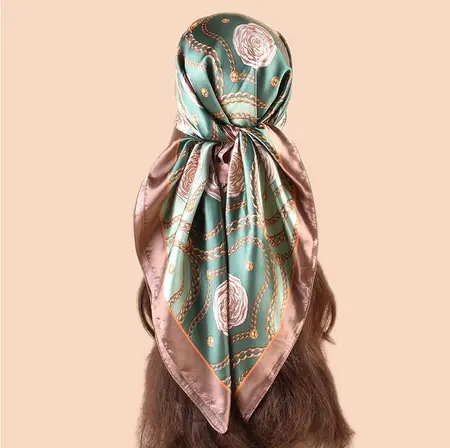 Floral Scarf Shawl – 90 × 90 cm