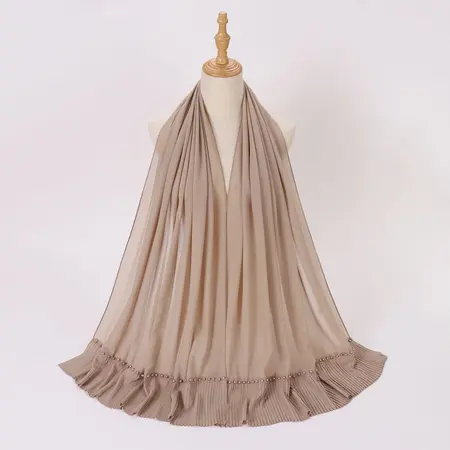 Chiffon Pleated Hijab detail