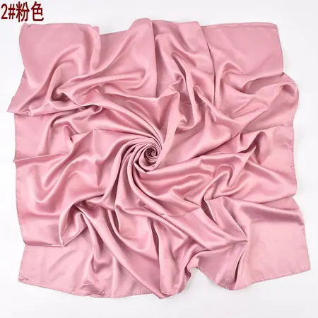 Silk Solid Color Scarf Shawl – 90 × 90 cm detail