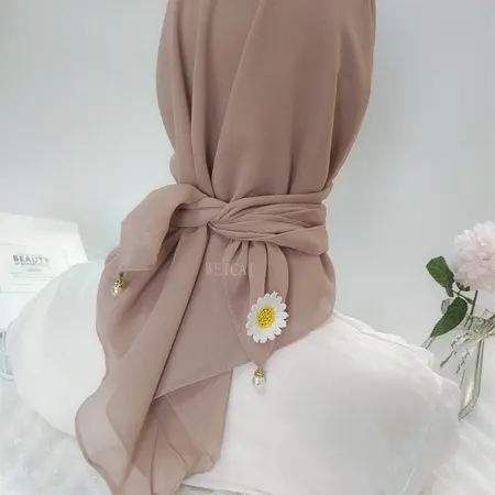 Chiffon Solid Color Hijab detail