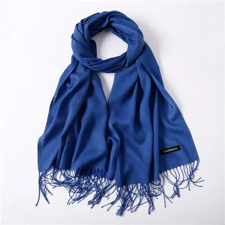 Women's Faux Cashmere Solid Color Lightweight Scarf Shawl – 200 × 70 cm detail