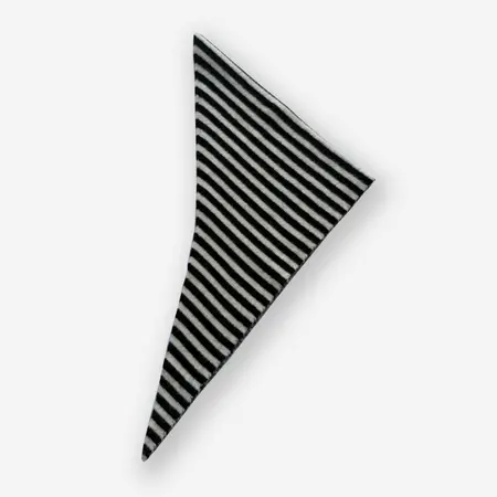 Women's 30% Wool Striped Scarf Shawl – 110 × 40 cm detail