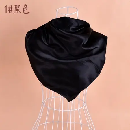 Women's Silk Solid Color Scarf Shawl – 90 × 90 cm detail