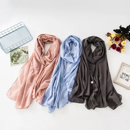 Chiffon Solid Color Hijab detail
