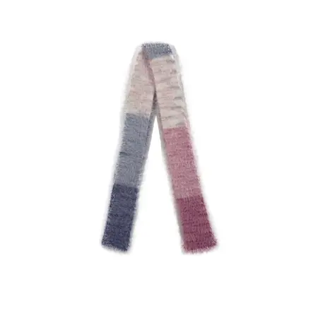 Women's Faux Mink Gradient Lightweight Narrow Scarf Shawl – 180 × 5 cm detail