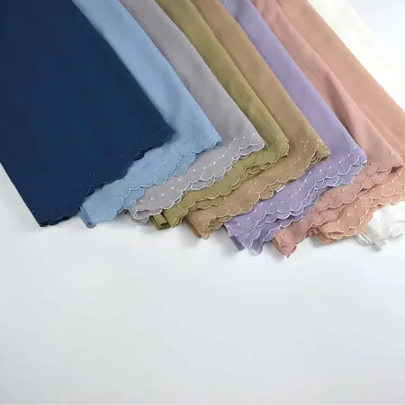 Chiffon Embroidered Hijab detail