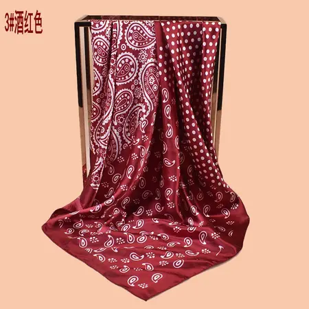Floral Polka Dot Scarf Shawl – 90 × 90 cm detail