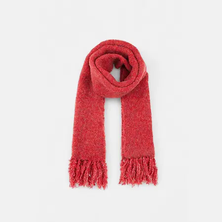 Women's Wool Blend Solid Color Knit Scarf Shawl – 210 × 24 cm detail