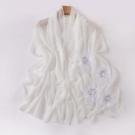 Chiffon Floral Hijab detail