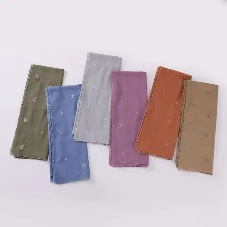 Chiffon Embroidered Hijab detail