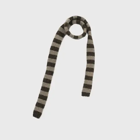 Women's Wool Blend Striped Ribbed Knit Knit Scarf Shawl – 140 × 5 cm detail