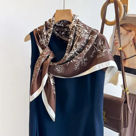 Vintage Scarf Shawl – 90 × 90 cm detail
