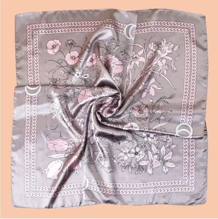 Floral Scarf Shawl – 90 × 90 cm detail