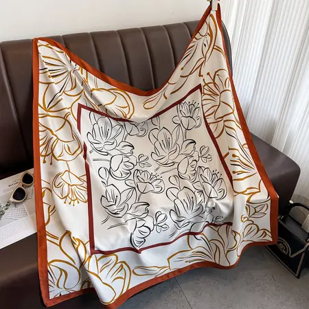 Printed Scarf Shawl – 90 × 90 cm detail