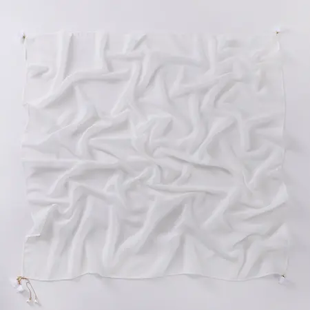 Chiffon Floral Christmas Ornament – 90 × 90 cm detail