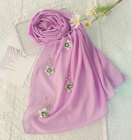 Women's Chiffon Floral Headscarf