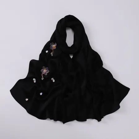 Chiffon Floral Hijab detail