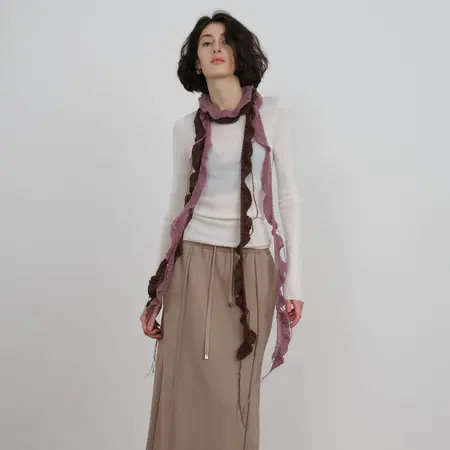 Fringed Scarf Shawl – 190 × 4 cm detail
