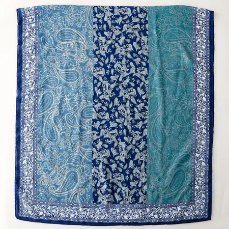 Silk Paisley Printed Scarf Shawl – 180 × 90 cm detail