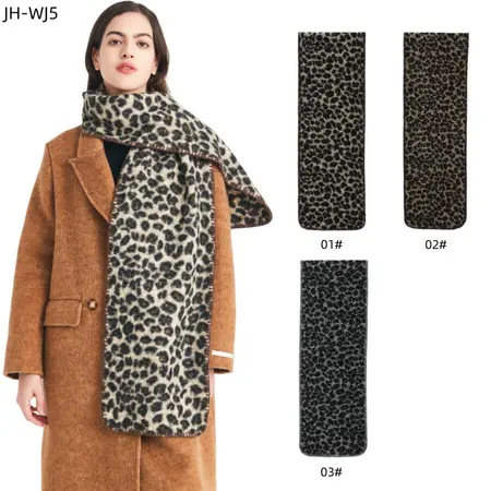 Leopard Print Printed Scarf Shawl – 180 × 25 cm detail