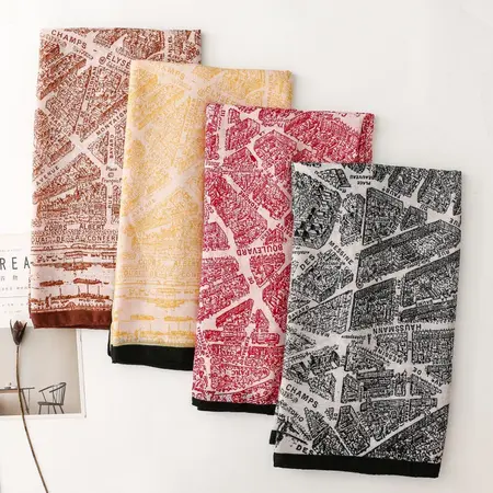 Silk Scarf Shawl – 180 × 90 cm detail
