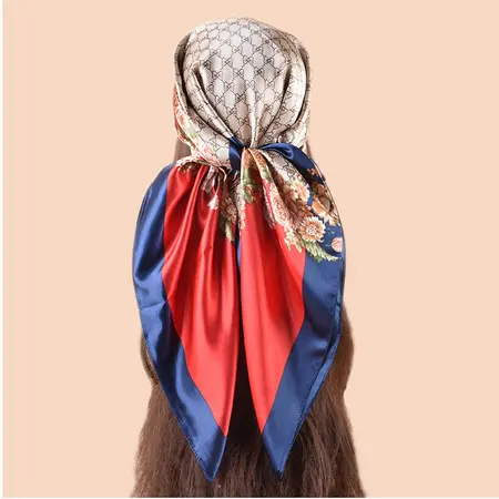 Floral Scarf Shawl – 90 × 90 cm