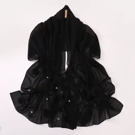 Chiffon Floral Hijab detail