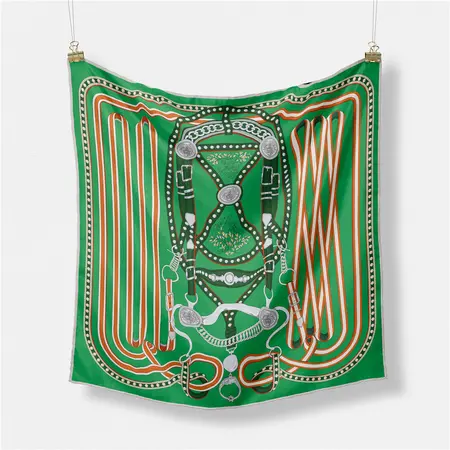 Silk Printed Scarf Shawl – 53 × 53 cm detail
